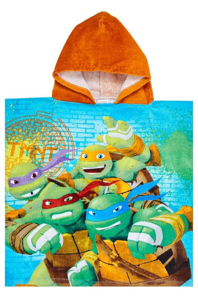 Teenage Mutant Ninja Turtles Kapuzenhandtuch Teenage Mutant Ninja Turtles Jungen Badeponcho mit, Frottee von Teenage Mutant Ninja Turtles