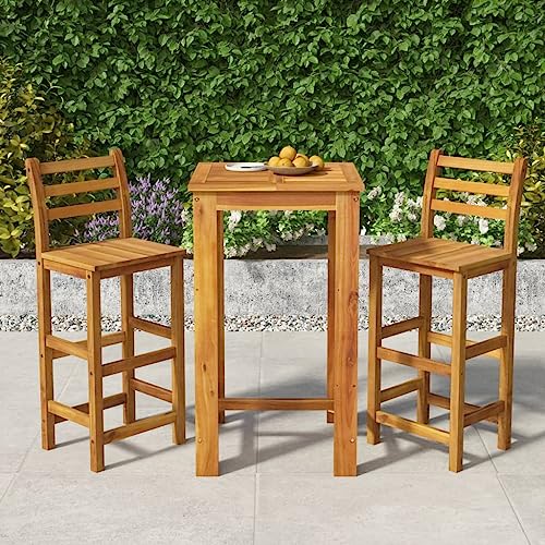 3-TLG. Gartenbar-Set aus Massivholz Akazie, Ölbehandeltes Outdoor-Möbelset für Terrasse, Balkon & Garten, Witterungsbeständig & Pflegeleicht, Hohe Stehtisch-Bar mit 2 Komfortablen Barhockern 3-TLG. Gartenbar-Set aus Massivholz Akazie, Ölbehandeltes Outdoor-Möbelset für Terrasse, Balkon & Garten, Witterungsbeständig & Pflegeleicht, Hohe Stehtisch-Bar mit 2 Komfortablen Barhockern von Teenpull