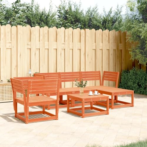 5-TLG. Garten-Lounge-Set, Wachsbraun Massivholz Kiefer, Modulares Design für Terrasse Balkon, Outdoor Patio Möbel für Entspannung 5-TLG. Garten-Lounge-Set, Wachsbraun Massivholz Kiefer, Modulares Design für Terrasse Balkon, Outdoor Patio Möbel für Entspannung von Teenpull