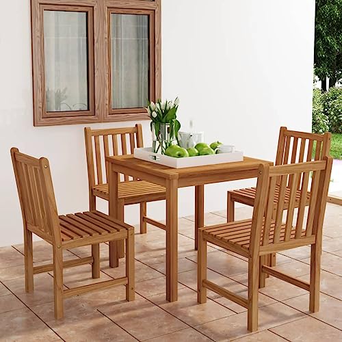 5-teiliges Garten-ESS-Set, 80x80 cm, Massivholz Teak, wetterfest, für Garten, Terrasse & Balkon, langlebige Outdoor-Möbelgruppe 5-teiliges Garten-ESS-Set, 80x80 cm, Massivholz Teak, wetterfest, für Garten, Terrasse & Balkon, langlebige Outdoor-Möbelgruppe von Teenpull