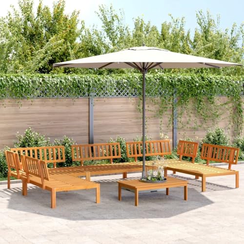6-TLG. Garten-Sofagarnitur aus Paletten Massivholz Akazie, Outdoor Patio Lounge Set, modulares Design, 110 kg Traglast, für Terrasse, Balkon von Teenpull