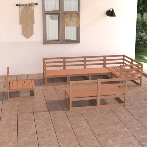 8-TLG. Garten-Lounge-Set Honigbraun Massivholz Kiefer, Outdoor Sitzgruppe modular, Balkon Terrasse Gartenmöbel Set, Robustes Patio Möbelstück 8-TLG. Garten-Lounge-Set Honigbraun Massivholz Kiefer, Outdoor Sitzgruppe modular, Balkon Terrasse Gartenmöbel Set, Robustes Patio Möbelstück von Teenpull