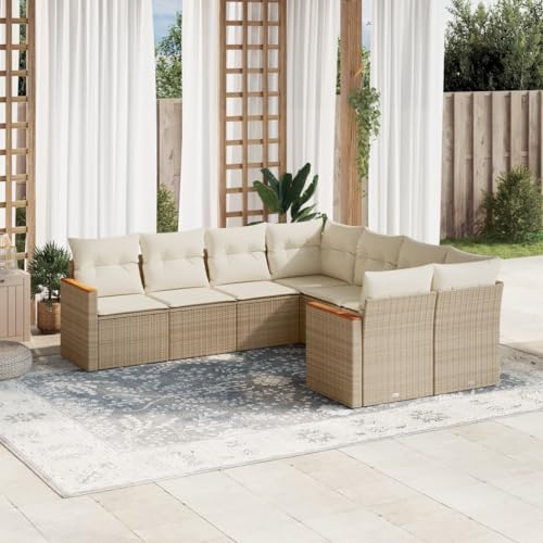 8-TLG. Garten-Sofagarnitur, Beige Poly Rattan, UV-beständig, Modulares Design für Terrasse & Outdoor-Wohnbereiche, mit wasserfestem Beutel 8-TLG. Garten-Sofagarnitur, Beige Poly Rattan, UV-beständig, Modulares Design für Terrasse & Outdoor-Wohnbereiche, mit wasserfestem Beutel von Teenpull