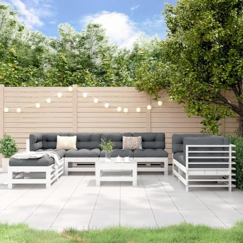 9-TLG. Garten-Lounge-Set Weiß Massivholz Kiefer, Modulares Outdoor Möbel-Set für Terrasse & Balkon, Robust & Stabil, Langlebiges Design für gemütliche Stunden im Freien 9-TLG. Garten-Lounge-Set Weiß Massivholz Kiefer, Modulares Outdoor Möbel-Set für Terrasse & Balkon, Robust & Stabil, Langlebiges Design für gemütliche Stunden im Freien von Teenpull