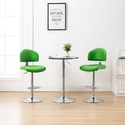 Bar Stools Set of 2, Green Faux Leather Adjustable Swivel Chairs for Kitchen Island Counter Dining Room Bar Stools Set of 2, Green Faux Leather Adjustable Swivel Chairs for Kitchen Island Counter Dining Room von Teenpull
