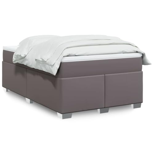 Boxspringbett Komplettset mit Matratze, Topper und Kopfteil Grau 120x200 cm aus strapazierfähigem Kunstleder mit stabilem Bettrahmen für erholsamen Schlaf im Schlafzimmer Boxspringbett Komplettset mit Matratze, Topper und Kopfteil Grau 120x200 cm aus strapazierfähigem Kunstleder mit stabilem Bettrahmen für erholsamen Schlaf im Schlafzimmer von Teenpull