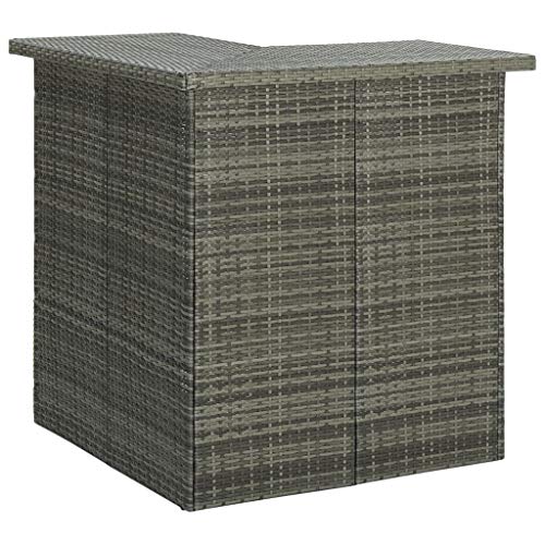 Eck-Bartisch Grau, 100x50x105 cm, aus robustem Poly Rattan, ideal für Küche, Esszimmer, Garten, Terrasse Eck-Bartisch Grau, 100x50x105 cm, aus robustem Poly Rattan, ideal für Küche, Esszimmer, Garten, Terrasse von Teenpull