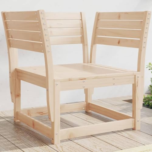 Gartenstuhl Massivholz Kiefer, Lattendesign, 83x73x78 cm, max. 130 kg, Robustes Outdoor-Möbel für Terrasse, Garten & Balkon, Bequeme Sitzgelegenheit von Teenpull