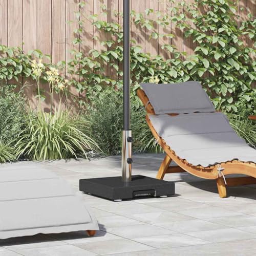Granit Sonnenschirmständer Schwarz 41x41x37 cm mit Rollen, robuster Schirmfuß für Garten, Terrasse und Balkon, wetterfest Granit Sonnenschirmständer Schwarz 41x41x37 cm mit Rollen, robuster Schirmfuß für Garten, Terrasse und Balkon, wetterfest von Teenpull