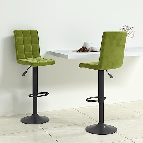 Light Green Velvet Bar Stools Set of 2, Adjustable Swivel Counter Height Chairs for Kitchen Island Dining Room Light Green Velvet Bar Stools Set of 2, Adjustable Swivel Counter Height Chairs for Kitchen Island Dining Room von Teenpull