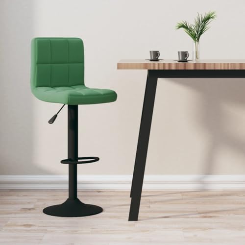 Modern Adjustable Swivel Bar Stools Set, Dark Green Velvet Counter Height Chairs for Kitchen Island Dining Room von Teenpull