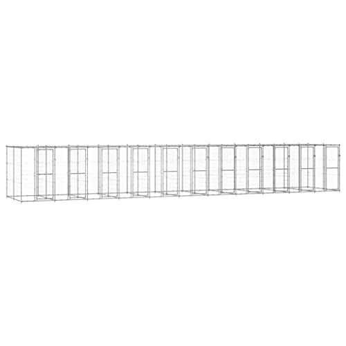 Robuster Outdoor Hundezwinger, 26,62 m² Groß, aus Verzinktem Stahl, mit UV-Schutz Dach für Mehrere Hunde, Ideal für Garten & Hof Robuster Outdoor Hundezwinger, 26,62 m² Groß, aus Verzinktem Stahl, mit UV-Schutz Dach für Mehrere Hunde, Ideal für Garten & Hof von Teenpull