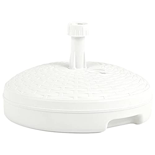 Robuster Sonnenschirmständer, 20L Füllvolumen für Sand/Wasser, wetterbeständige Kunststoff-Rattan-Basis, ideal für Garten, Terrasse und Außenbereich von Teenpull
