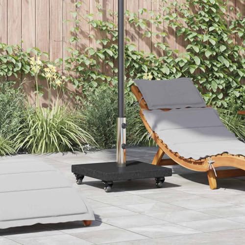 Sonnenschirmständer Schwarz 45x45x43cm, Granit & Stahl, mobil mit Rädern für Terrasse, Garten, Balkon – robuster Schirmfuß für Outdoor Sonnenschirmständer Schwarz 45x45x43cm, Granit & Stahl, mobil mit Rädern für Terrasse, Garten, Balkon – robuster Schirmfuß für Outdoor von Teenpull