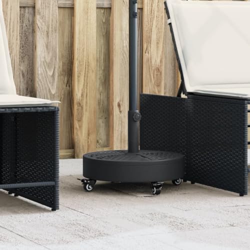 Sonnenschirmständer mit Rollen, 27 kg, runder Schirmfuß für Ø38/48 mm Mast, wetterfeste Patio Outdoor Basis für Garten & Terrasse, Schwarz Sonnenschirmständer mit Rollen, 27 kg, runder Schirmfuß für Ø38/48 mm Mast, wetterfeste Patio Outdoor Basis für Garten & Terrasse, Schwarz von Teenpull