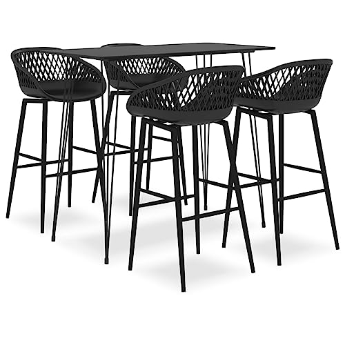 Teenpull 5-TLG. Bar-Set Schwarz für Esszimmer, Küchentheke, Moderne Einrichtung, robuste Möbel, stilvolles Design Teenpull 5-TLG. Bar-Set Schwarz für Esszimmer, Küchentheke, Moderne Einrichtung, robuste Möbel, stilvolles Design von Teenpull