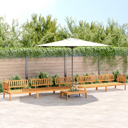 Teenpull 6-TLG. Garten-Sofagarnitur aus robustem Akazien-Massivholz, modulares Paletten-Design für Patio, Balkon & Outdoor-Bereich, langlebiges Lounge-Möbelset von Teenpull