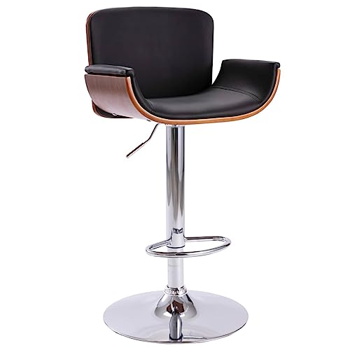 Teenpull Adjustable Swivel Bar Stools, Set of 2 Modern Kitchen Counter Chairs with Faux Leather Seat and Back von Teenpull