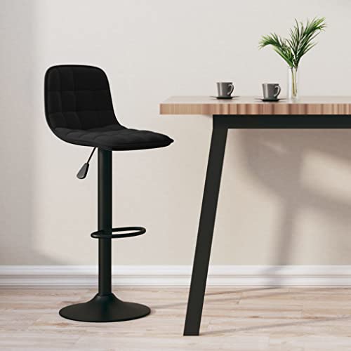 Teenpull Adjustable Swivel Bar Stools, Set of 2 Modern Velvet Counter Height Kitchen Dining Chairs with Back, Black Teenpull Adjustable Swivel Bar Stools, Set of 2 Modern Velvet Counter Height Kitchen Dining Chairs with Back, Black von Teenpull