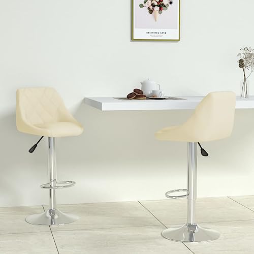 Teenpull Adjustable Swivel Bar Stools Set of 2, Modern Counter Height Chairs for Kitchen Island Dining Room von Teenpull