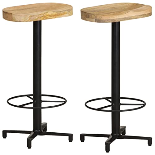 Teenpull Bar Stools Set of 2, 76cm Solid Mango Wood Counter Height Chairs for Kitchen Island Dining Room Teenpull Bar Stools Set of 2, 76cm Solid Mango Wood Counter Height Chairs for Kitchen Island Dining Room von Teenpull