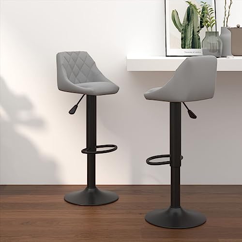 Teenpull Bar Stools Set of 2, Adjustable Velvet Counter Height Chairs with Backs, Swivel Kitchen Island Dining Room Seating Teenpull Bar Stools Set of 2, Adjustable Velvet Counter Height Chairs with Backs, Swivel Kitchen Island Dining Room Seating von Teenpull