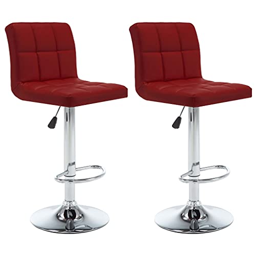 Teenpull Bar Stools Set of 2, Wine Red Faux Leather Adjustable Swivel Chairs for Kitchen Island, Dining Room, Home Bar Teenpull Bar Stools Set of 2, Wine Red Faux Leather Adjustable Swivel Chairs for Kitchen Island, Dining Room, Home Bar von Teenpull