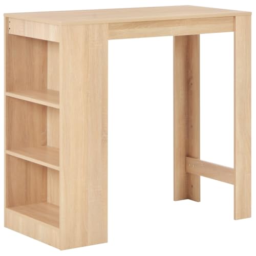 Teenpull Bartisch mit Regal, 110x50x103 cm, Eichenbraun, Kompakter Stehtisch für Küche, Esszimmer, Wohnzimmer, Modernes Design Teenpull Bartisch mit Regal, 110x50x103 cm, Eichenbraun, Kompakter Stehtisch für Küche, Esszimmer, Wohnzimmer, Modernes Design von Teenpull
