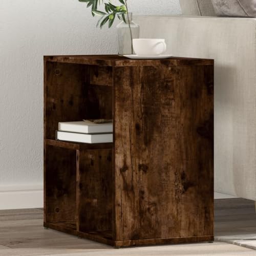Teenpull Beistelltische 2er Set, Rauch-Eiche Optik, 50x30x50 cm, Moderner Holzwerkstoff, Praktische Ablage für Wohnzimmer und Schlafzimmer von Teenpull