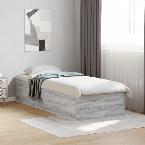 Teenpull Bettgestell Holzwerkstoff Sonoma Grau 75x190 cm Liegefläche, Stabiler Plattform Bettrahmen für erholsamen Schlaf, langlebige Schlafzimmer Möbel mit modernem Design Teenpull Bettgestell Holzwerkstoff Sonoma Grau 75x190 cm Liegefläche, Stabiler Plattform Bettrahmen für erholsamen Schlaf, langlebige Schlafzimmer Möbel mit modernem Design von Teenpull