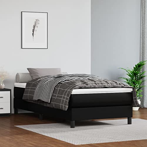 Teenpull Bettgestell Schwarz 80x200 cm Kunstleder Einzelbett, Modernes Polsterbett mit Lattenrost, Stabile Plattform Matratzenbasis für erholsamen Schlaf, Langlebiges Schlafzimmermöbel Teenpull Bettgestell Schwarz 80x200 cm Kunstleder Einzelbett, Modernes Polsterbett mit Lattenrost, Stabile Plattform Matratzenbasis für erholsamen Schlaf, Langlebiges Schlafzimmermöbel von Teenpull