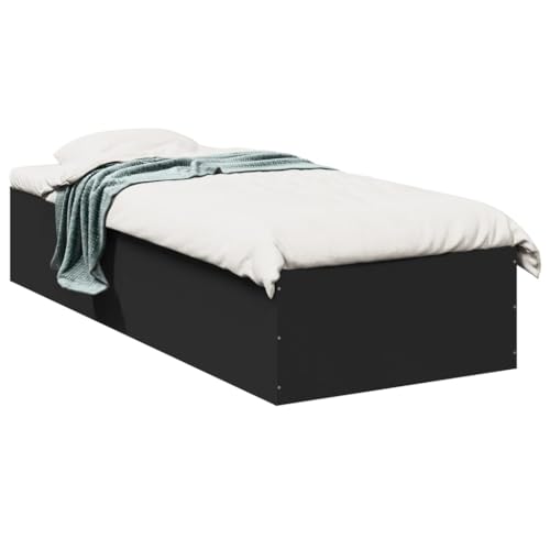 Teenpull Bettgestell Schwarz 90x190 cm, Holzwerkstoff, Stabiler Lattenrost für optimale Matratzenunterstützung, modernes Design Schlafzimmer Möbel Teenpull Bettgestell Schwarz 90x190 cm, Holzwerkstoff, Stabiler Lattenrost für optimale Matratzenunterstützung, modernes Design Schlafzimmer Möbel von Teenpull