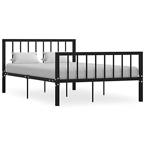 Teenpull Bettgestell Schwarz Metall, stabile Stahlkonstruktion mit Kopfteil, 120x200 cm Einzelbett Rahmen, Feste Matratzenunterlage für erholsamen Schlaf im Schlafzimmer, modernes Möbelstück Teenpull Bettgestell Schwarz Metall, stabile Stahlkonstruktion mit Kopfteil, 120x200 cm Einzelbett Rahmen, Feste Matratzenunterlage für erholsamen Schlaf im Schlafzimmer, modernes Möbelstück von Teenpull