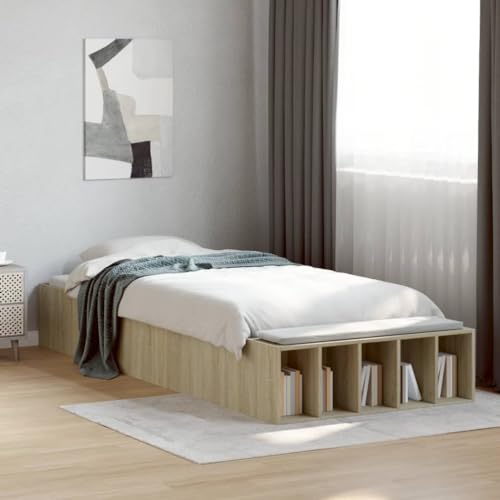Teenpull Bettgestell Sonoma-Eiche 90x200 cm Holzwerkstoff, Modernes Plattform Einzelbett mit Integriertem Stauraum, Stabiler Rahmen für Matratzen, Langlebige Schlafzimmer Möbel für Ihr Zuhause Teenpull Bettgestell Sonoma-Eiche 90x200 cm Holzwerkstoff, Modernes Plattform Einzelbett mit Integriertem Stauraum, Stabiler Rahmen für Matratzen, Langlebige Schlafzimmer Möbel für Ihr Zuhause von Teenpull