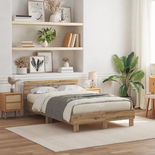 Teenpull Bettgestell aus Massivholz Eiche, 120 x 200 cm, mit integrierter LED-Beleuchtung, Robustes Design für Schlafzimmer Teenpull Bettgestell aus Massivholz Eiche, 120 x 200 cm, mit integrierter LED-Beleuchtung, Robustes Design für Schlafzimmer von Teenpull