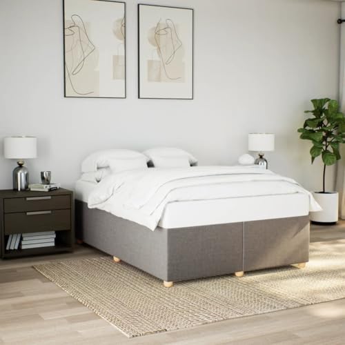 Teenpull Bettgestell ohne Matratze, Taupe, 140x200 cm, Stoff-Polsterung, Stabiler Lattenrost, Kiefernholz-Füße, modernes Schlafzimmer-Möbel, erholsamer Schlaf Teenpull Bettgestell ohne Matratze, Taupe, 140x200 cm, Stoff-Polsterung, Stabiler Lattenrost, Kiefernholz-Füße, modernes Schlafzimmer-Möbel, erholsamer Schlaf von Teenpull