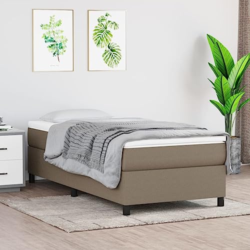 Teenpull Bettgestell ohne Matratze, Taupe 80x200 cm, Stoff gepolstert, stabiles Bettrahmen-Fundament mit Sperrholzlatten für erholsamen Schlaf, modernes Schlafzimmer-Möbel Teenpull Bettgestell ohne Matratze, Taupe 80x200 cm, Stoff gepolstert, stabiles Bettrahmen-Fundament mit Sperrholzlatten für erholsamen Schlaf, modernes Schlafzimmer-Möbel von Teenpull