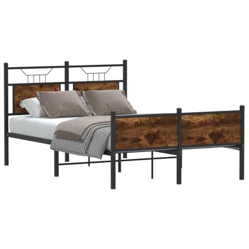Teenpull Bettgestell ohne Matratze Räuchereiche 120x200 cm aus Holzwerkstoff, stabiles Plattform-Bett mit Kopfteil, Fußteil und Stauraum für Schlafzimmer Teenpull Bettgestell ohne Matratze Räuchereiche 120x200 cm aus Holzwerkstoff, stabiles Plattform-Bett mit Kopfteil, Fußteil und Stauraum für Schlafzimmer von Teenpull