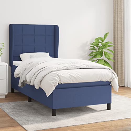 Teenpull Boxspringbett 100x200 cm Blau, Stoffbezug, mit Taschenfederkernmatratze, höhenverstellbarem Kopfteil und Matratzenauflage für erholsamen Schlaf Teenpull Boxspringbett 100x200 cm Blau, Stoffbezug, mit Taschenfederkernmatratze, höhenverstellbarem Kopfteil und Matratzenauflage für erholsamen Schlaf von Teenpull