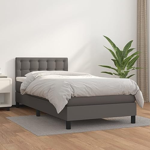 Teenpull Boxspringbett 100x200 cm Grau aus strapazierfähigem Kunstleder mit Taschenfederkernmatratze, höhenverstellbarem Kopfteil & hautfreundlichem Matratzen-Topper für erholsamen Schlaf Teenpull Boxspringbett 100x200 cm Grau aus strapazierfähigem Kunstleder mit Taschenfederkernmatratze, höhenverstellbarem Kopfteil & hautfreundlichem Matratzen-Topper für erholsamen Schlaf von Teenpull