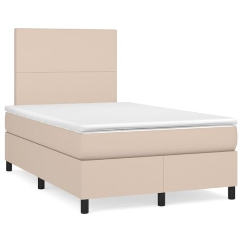 Teenpull Boxspringbett 120x190 cm, Cappuccino-Braun Kunstleder, höhenverstellbares Kopfteil, Taschenfederkernmatratze, mittlere Härte Teenpull Boxspringbett 120x190 cm, Cappuccino-Braun Kunstleder, höhenverstellbares Kopfteil, Taschenfederkernmatratze, mittlere Härte von Teenpull
