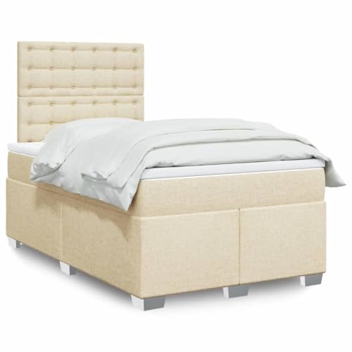 Teenpull Boxspringbett 120x190 cm, Creme Polsterbett mit Taschenfederkern Matratze, höhenverstellbarem Kopfteil, integrierter LED-Beleuchtung, Robustes Bettgestell Schlafzimmer Möbel Set. Teenpull Boxspringbett 120x190 cm, Creme Polsterbett mit Taschenfederkern Matratze, höhenverstellbarem Kopfteil, integrierter LED-Beleuchtung, Robustes Bettgestell Schlafzimmer Möbel Set. von Teenpull