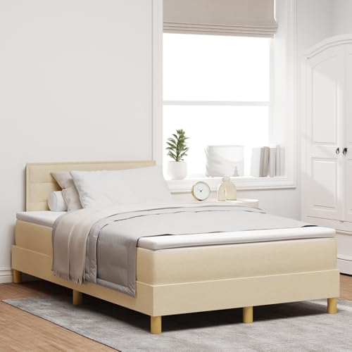 Teenpull Boxspringbett 120x200 cm, cremefarbener Stoff, inklusive Matratze und Topper, modernes Schlafmöbel für Erwachsene, Robustes Bettgestell mit Holzbeinen Teenpull Boxspringbett 120x200 cm, cremefarbener Stoff, inklusive Matratze und Topper, modernes Schlafmöbel für Erwachsene, Robustes Bettgestell mit Holzbeinen von Teenpull