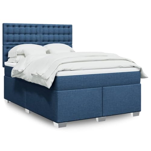 Teenpull Boxspringbett 140x200 cm Blau mit Matratze, Taschenfederkern, LED-Beleuchtung, Höhenverstellbares Kopfteil, Stoffbezug, Schlafzimmer Möbel Set Teenpull Boxspringbett 140x200 cm Blau mit Matratze, Taschenfederkern, LED-Beleuchtung, Höhenverstellbares Kopfteil, Stoffbezug, Schlafzimmer Möbel Set von Teenpull