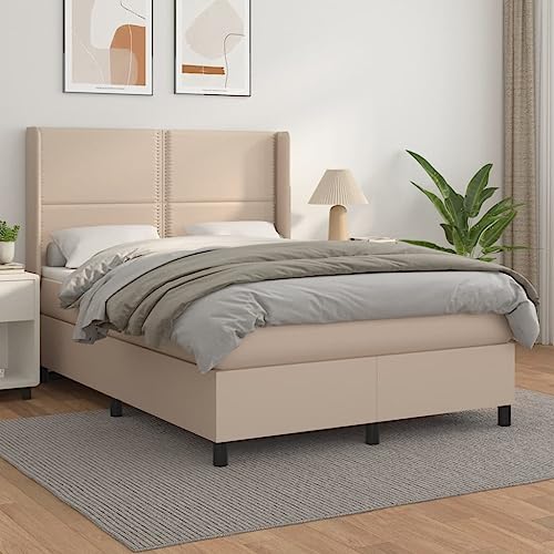 Teenpull Boxspringbett 140x200cm, Cappuccino-Braun, Kunstleder, höhenverstellbares Kopfteil, mit Taschenfederkernmatratze & Matratzenauflage für erholsamen Schlaf Teenpull Boxspringbett 140x200cm, Cappuccino-Braun, Kunstleder, höhenverstellbares Kopfteil, mit Taschenfederkernmatratze & Matratzenauflage für erholsamen Schlaf von Teenpull
