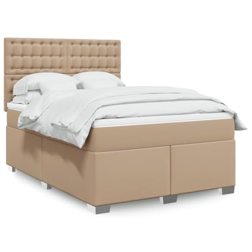 Teenpull Boxspringbett 140x200cm Cappuccino-Braun mit Taschenfederkernmatratze, höhenverstellbarem Kunstleder Kopfteil, LED-Beleuchtung Bettrahmen, stabile Schlafplattform Teenpull Boxspringbett 140x200cm Cappuccino-Braun mit Taschenfederkernmatratze, höhenverstellbarem Kunstleder Kopfteil, LED-Beleuchtung Bettrahmen, stabile Schlafplattform von Teenpull
