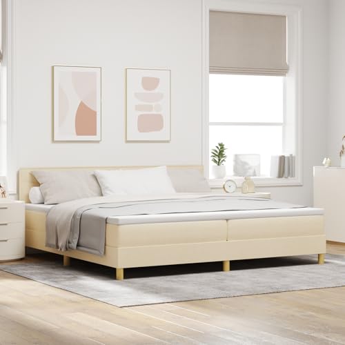 Teenpull Boxspringbett 200x200 cm, cremefarbener Stoff, inklusive Matratze und Topper, Robustes Polsterbett mit Kopfteil, ideal für Schlafzimmer, einfache Montage Teenpull Boxspringbett 200x200 cm, cremefarbener Stoff, inklusive Matratze und Topper, Robustes Polsterbett mit Kopfteil, ideal für Schlafzimmer, einfache Montage von Teenpull