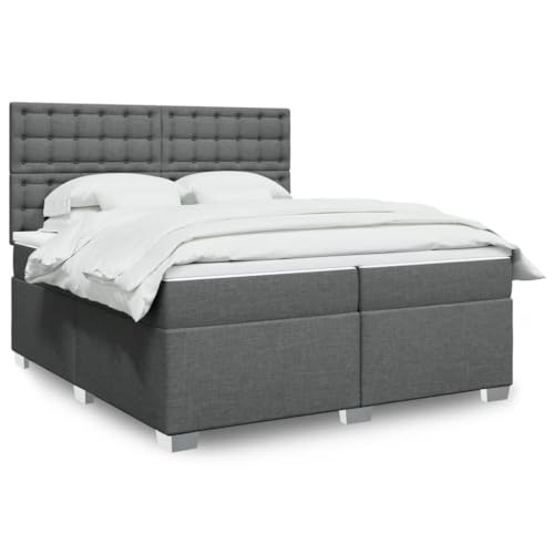 Teenpull Boxspringbett 200x200 cm Dunkelgrau, Stoff Polsterbett mit Matratze und verstellbarem Kopfteil, strapazierfähiger Bettrahmen für tiefen, erholsamen Schlaf, stilvolle Schlafzimmer Möbel. Teenpull Boxspringbett 200x200 cm Dunkelgrau, Stoff Polsterbett mit Matratze und verstellbarem Kopfteil, strapazierfähiger Bettrahmen für tiefen, erholsamen Schlaf, stilvolle Schlafzimmer Möbel. von Teenpull