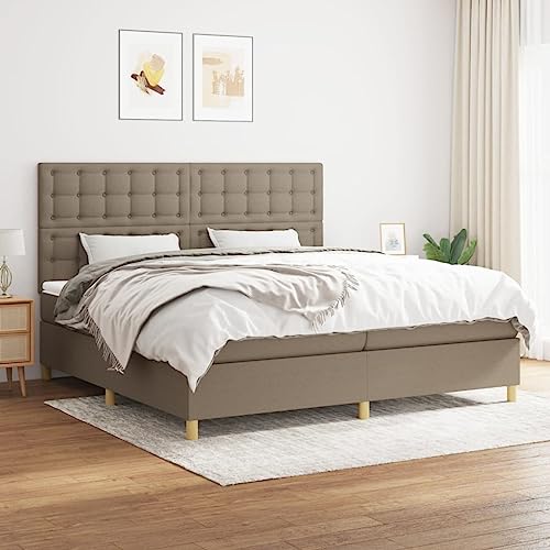 Teenpull Boxspringbett 200x200 cm Taupe, Komplett-Set mit Matratze und weichem Topper, Polsterbett mit verstellbarem Kopfteil, Stoffbezug für Schlafzimmer Möbel Teenpull Boxspringbett 200x200 cm Taupe, Komplett-Set mit Matratze und weichem Topper, Polsterbett mit verstellbarem Kopfteil, Stoffbezug für Schlafzimmer Möbel von Teenpull