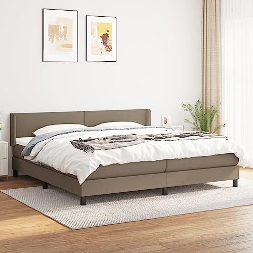 Teenpull Boxspringbett 200x200 cm Taupe Stoff, Polsterbett Set mit Matratze Kopfteil Topper, Bettrahmen Möbel für Schlafzimmer, hohe Unterstützung für erholsamen Schlaf Teenpull Boxspringbett 200x200 cm Taupe Stoff, Polsterbett Set mit Matratze Kopfteil Topper, Bettrahmen Möbel für Schlafzimmer, hohe Unterstützung für erholsamen Schlaf von Teenpull